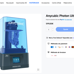 Imprimante 3D Anycubic Photon Ultra + Wash & Cure Machine Plus / + Résine / Air pur